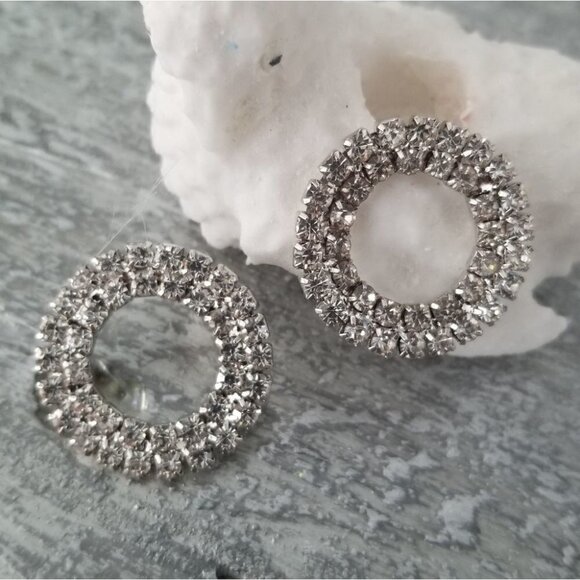 Rhinestone Earrings - Picture 2 of 2